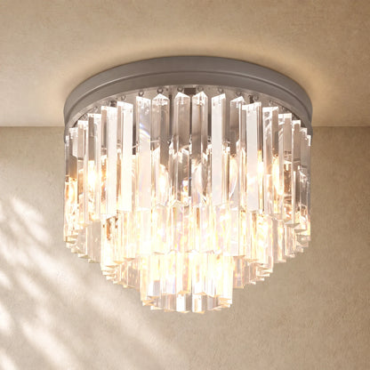 1920s Art Deco Round Flushmount