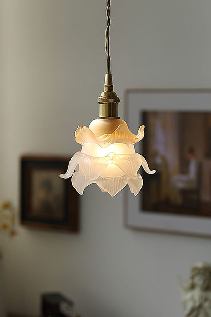 1970 Retro Bloom Glass Pendant Light - view 3 | vexalamps