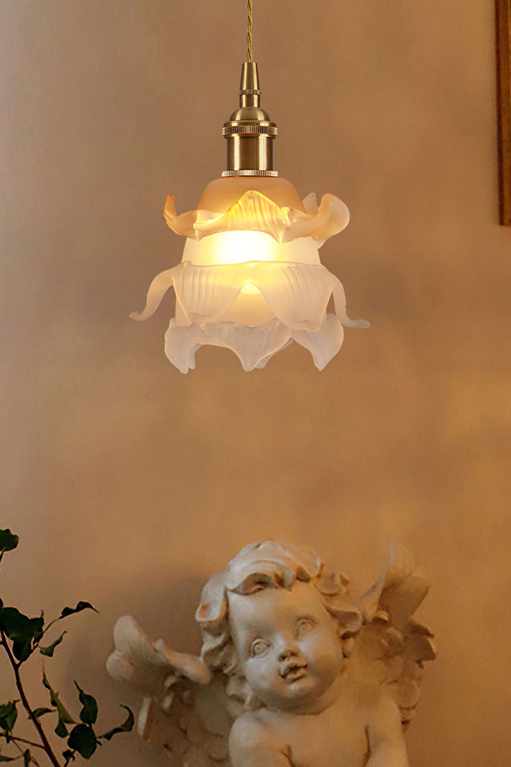 1970 Retro Bloom Glass Pendant Light - view 6 | vexalamps