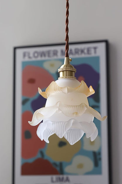 1970 Retro Bloom Glass Pendant Light - view 14 | vexalamps