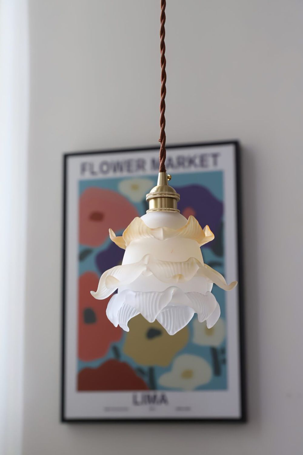 1970 Retro Bloom Glass Pendant Light - view 16 | vexalamps
