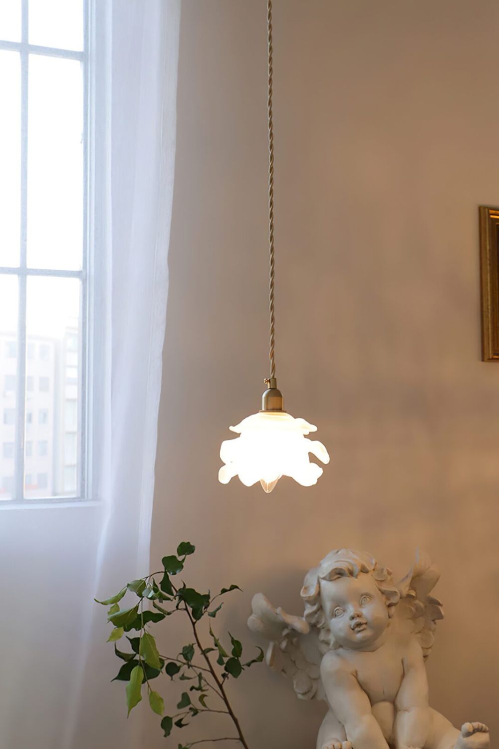 1970 Retro Bloom Glass Pendant Light - view 17 | vexalamps