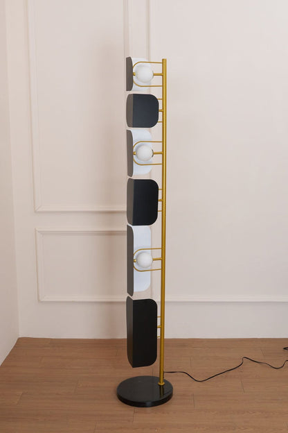 Leagan Stacked Panel Modern Floor Light - view 13 | vexalamps