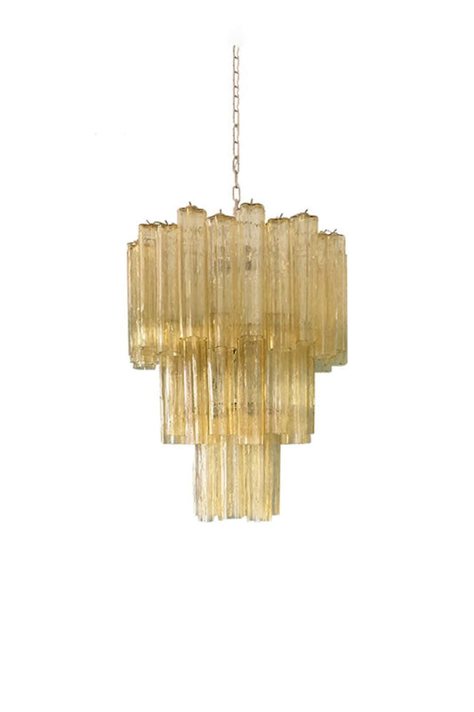 Three-Tier Yellow  Glass Art Chandelier | vexalamps