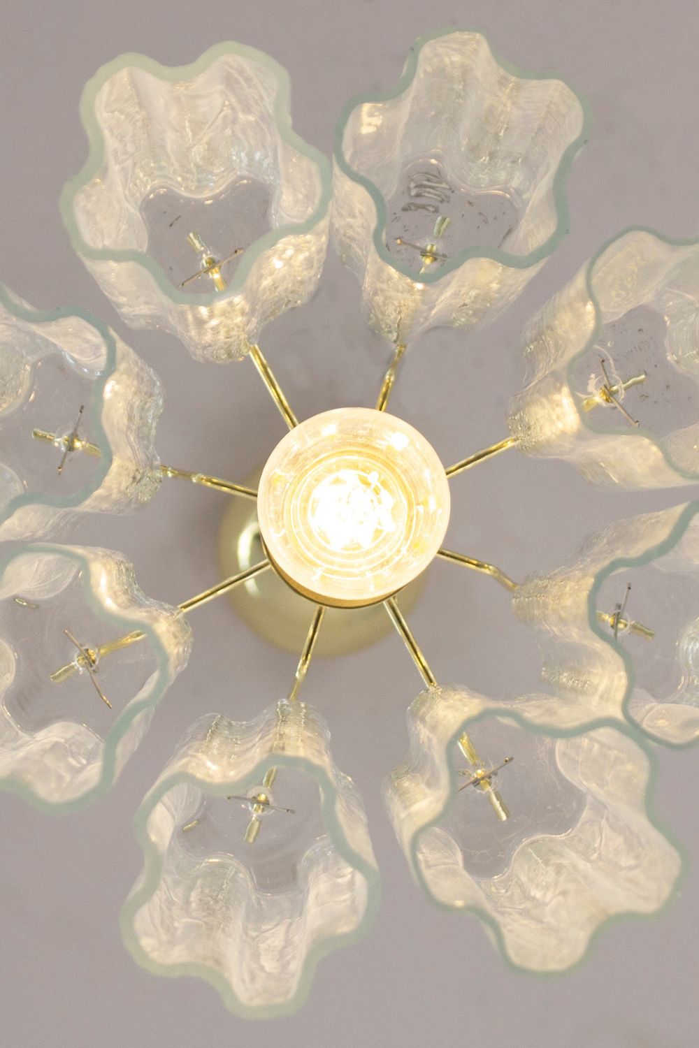 Vintage Art Glass Tronchi Pendant Light - view 9 | vexalamps