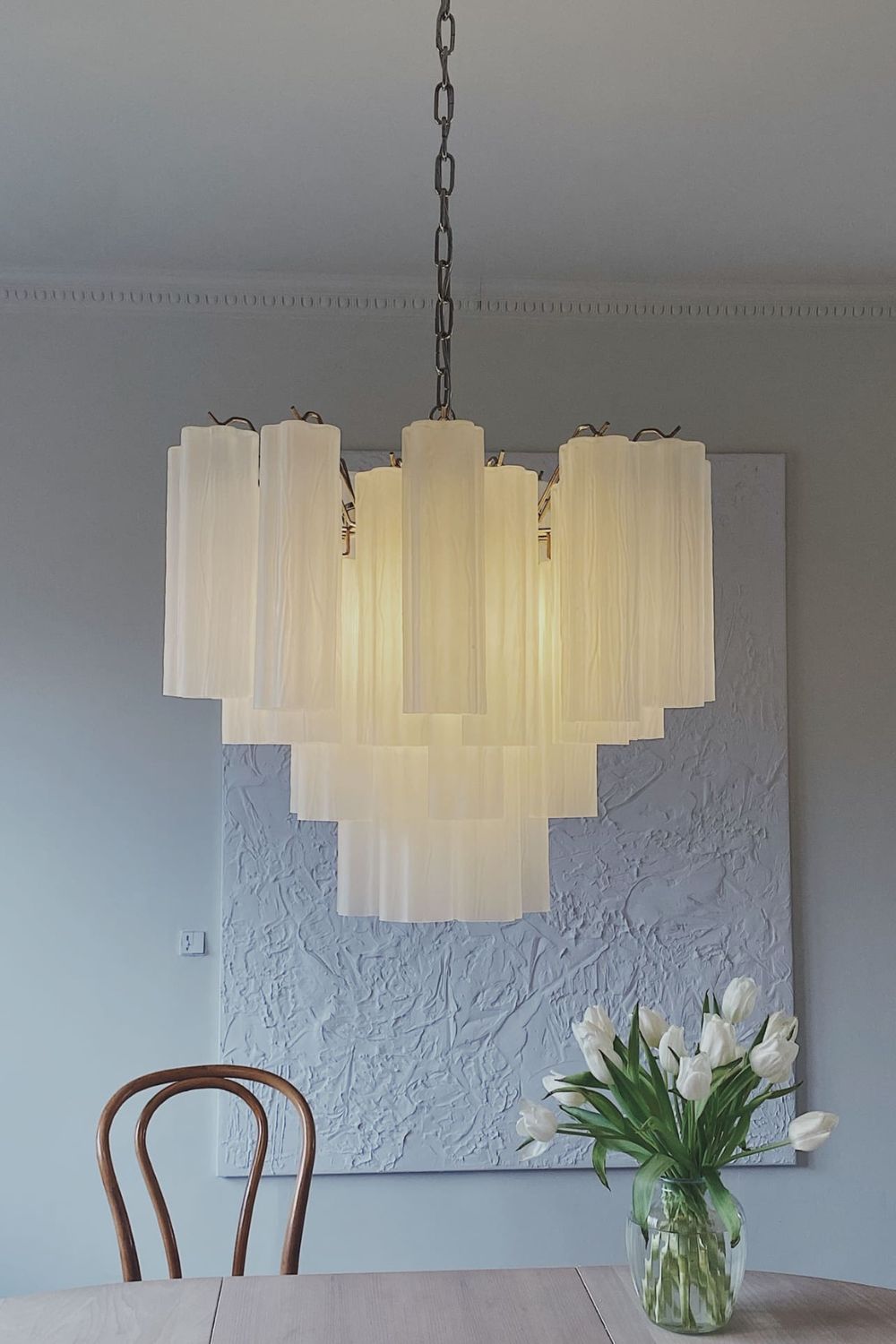 Art Opal Tube  Chandelier - 36 tubes - view 2 | vexalamps