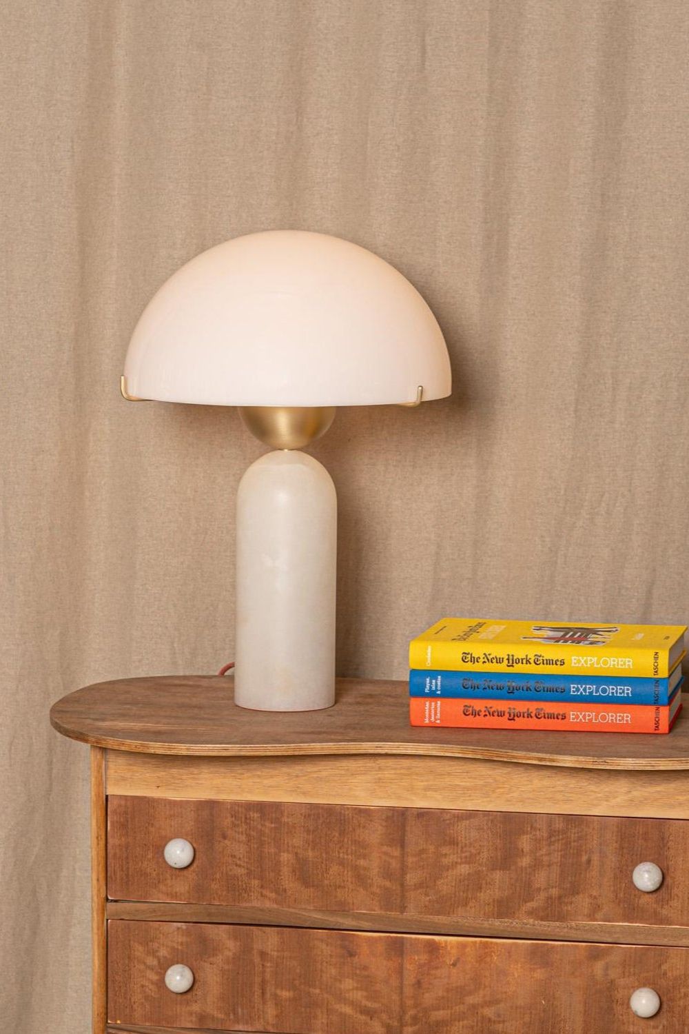 Elegant Sphere Alabaster Table Light - view 3 | vexalamps