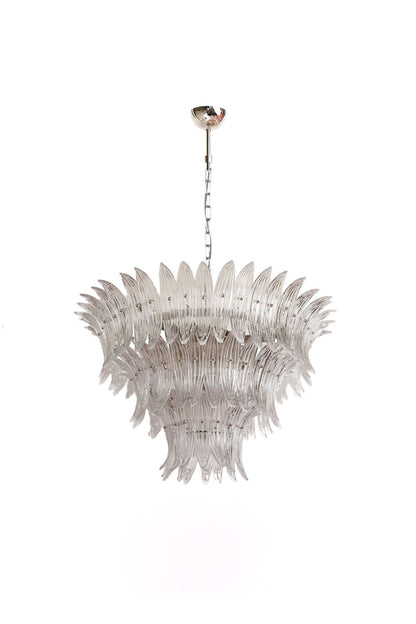 Italian Art Glass Palm Leaf Chandelier | vexalamps