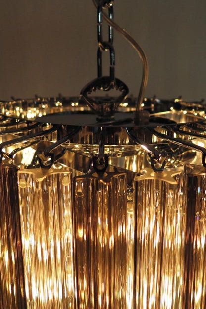 1983 Smoked Glass Prism Chandelier - view 5 | vexalamps