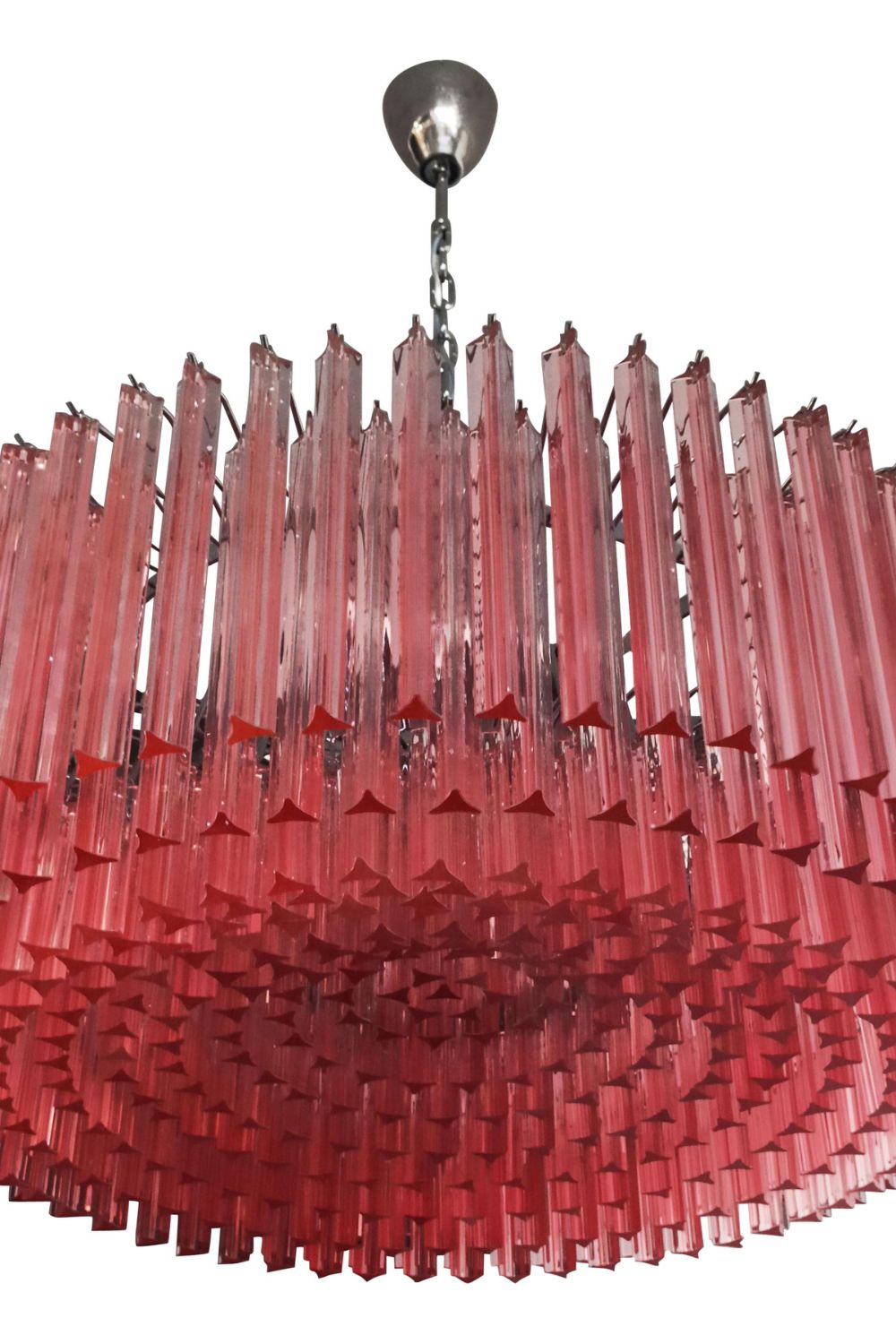 Large pink Art Triedri glass prism chandelier - view 16 | vexalamps