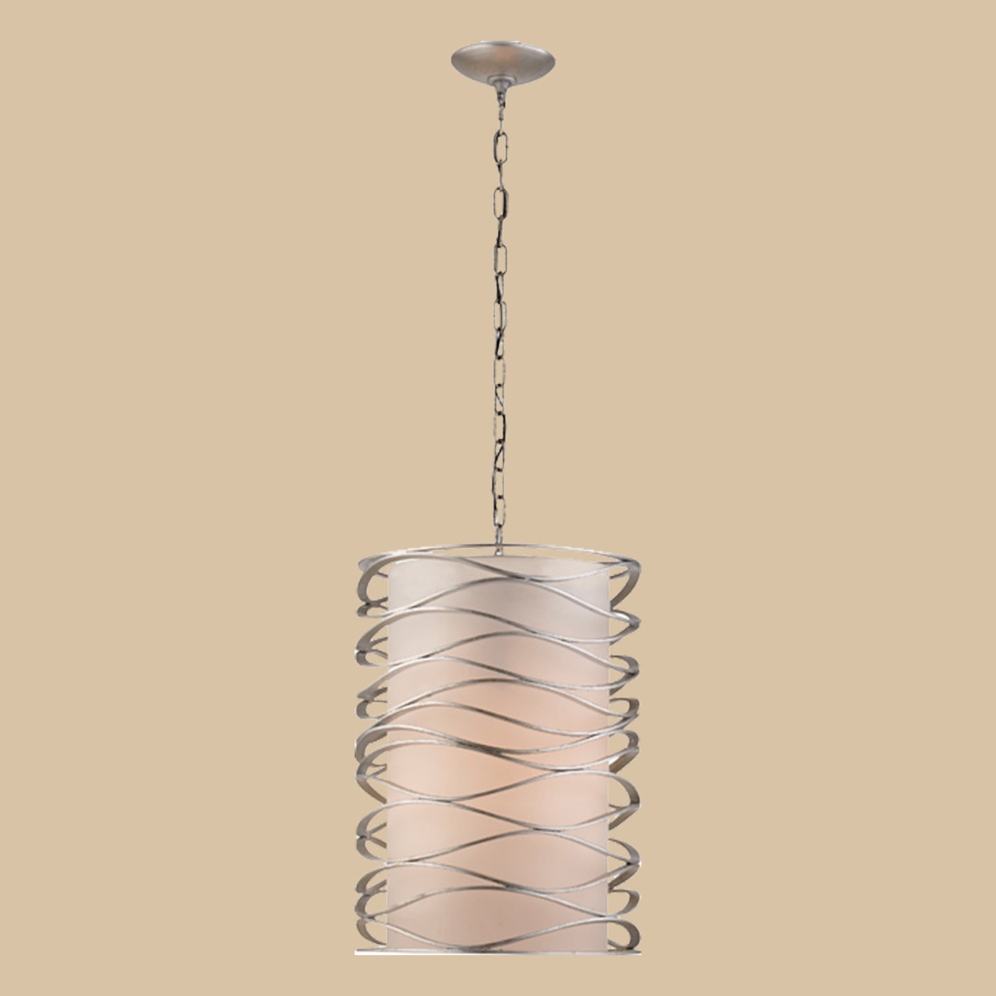 Modern Spiral Drum Pendant Light