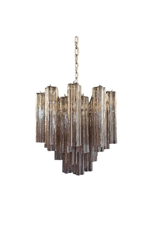 Smoked Art Glass 36-Tube Chandelier | vexalamps