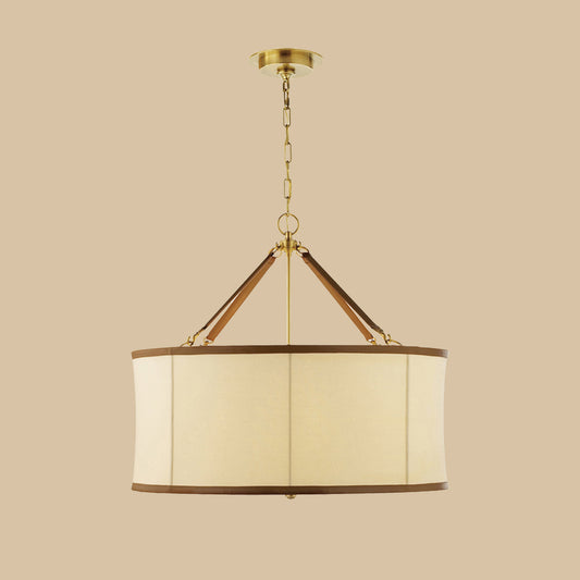 Fabric Drum Pendant Chandelier
