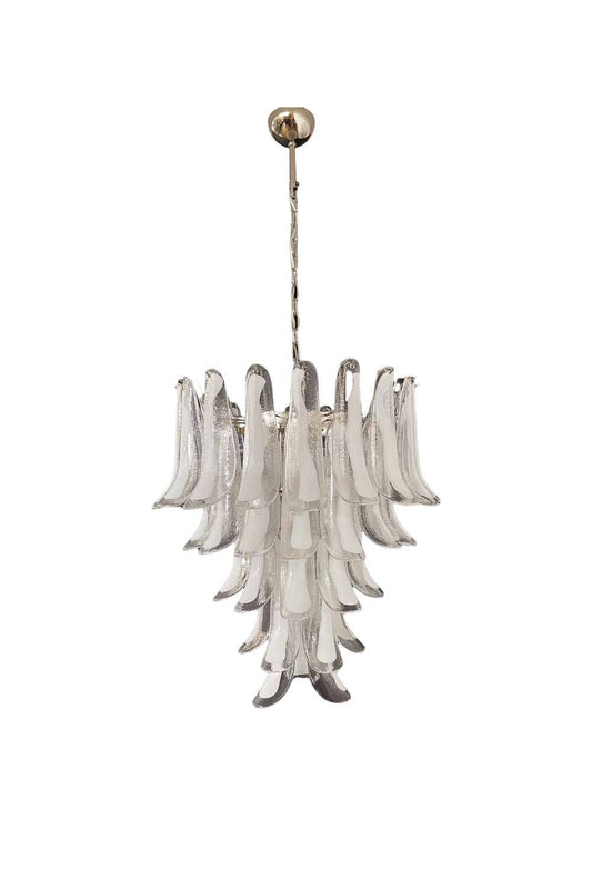 Clear Art Glass Petal Chandelier | vexalamps