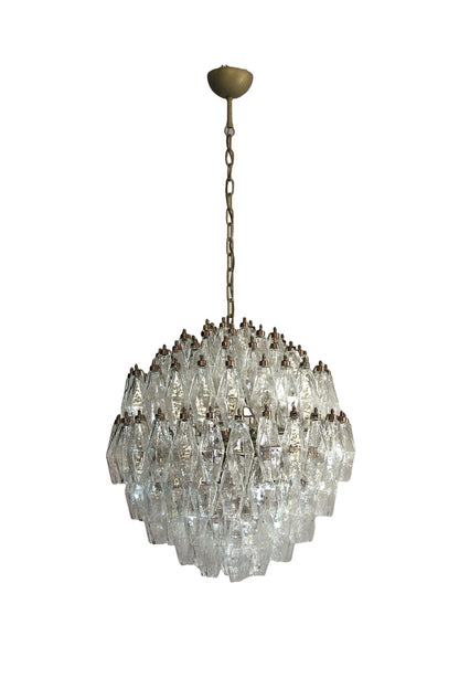 spherical Clear Art Polyhedron Glass Chandelier | vexalamps