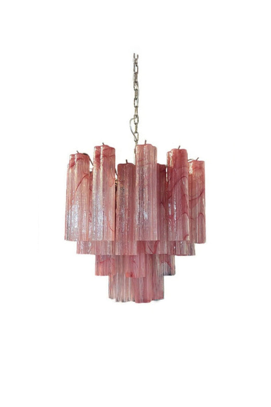 Pink Art Glass Tree Branch Chandelier | vexalamps