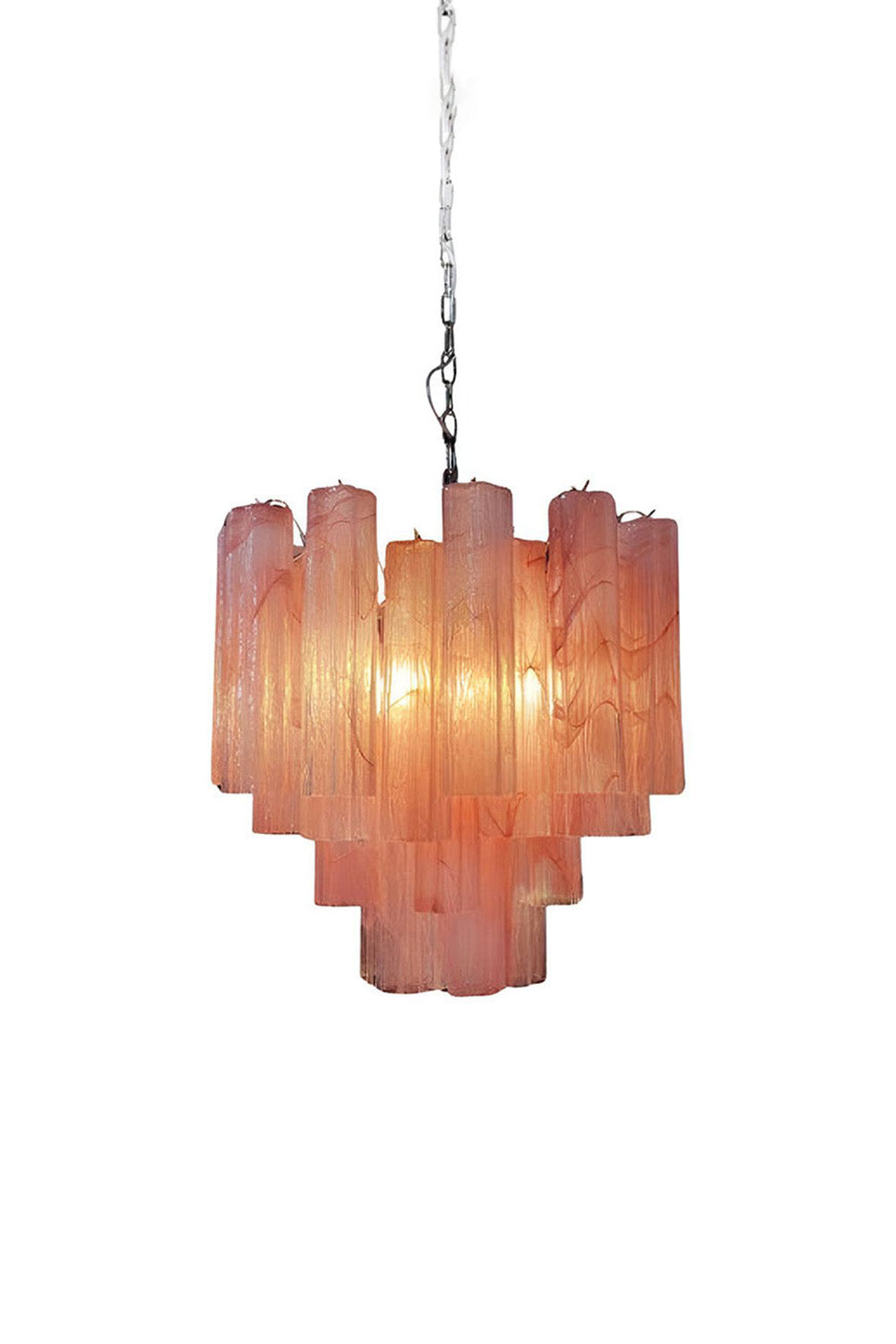 Pink Art Glass Tree Branch Chandelier - view 18 | vexalamps