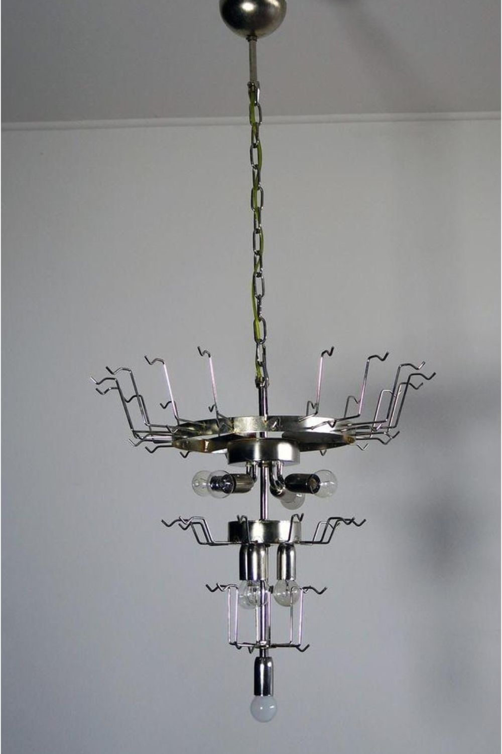 1970s Felci-Style Art Glass Tiered Chandelier - view 11 | vexalamps