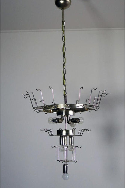 1970s Felci-Style Art Glass Tiered Chandelier - view 11 | vexalamps