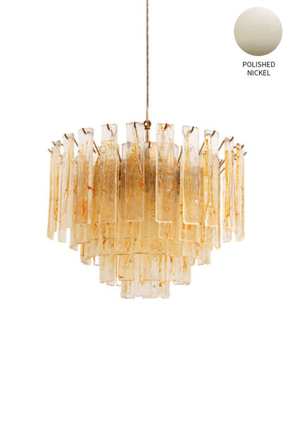 Amber Art Glass Tiered Chandelier - view 16 | vexalamps