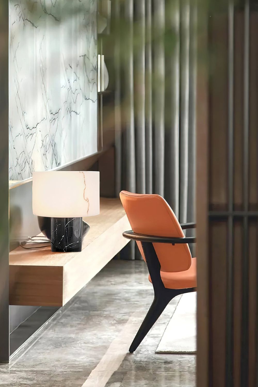 Alabaster Cylindrical Table Lamp - view 3 | vexalamps