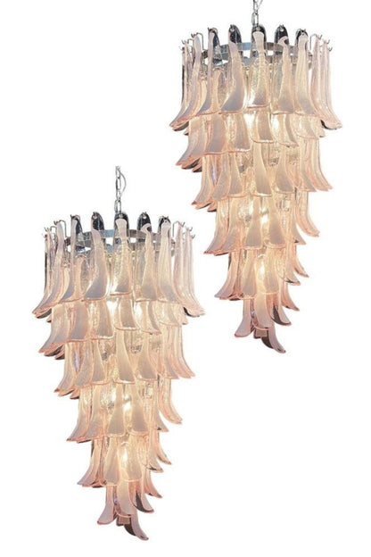 Italian Vintage Pink Spiral Art Chandelier - view 11 | vexalamps