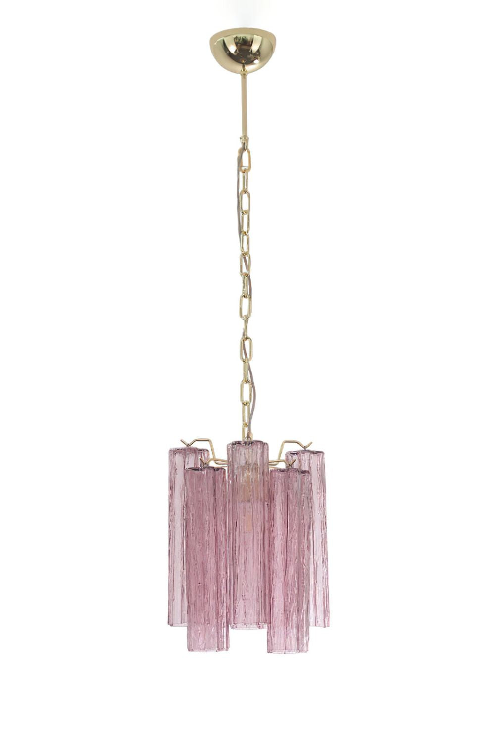 1990s Art Amethyst Glass Chandelier | vexalamps