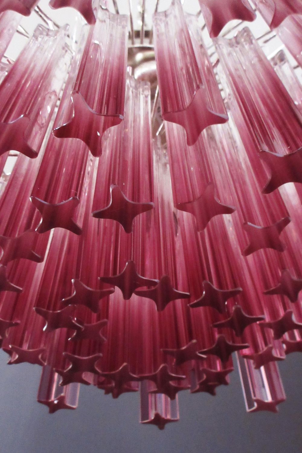 Amethyst Art Glass Prism Chandelier - view 15 | vexalamps