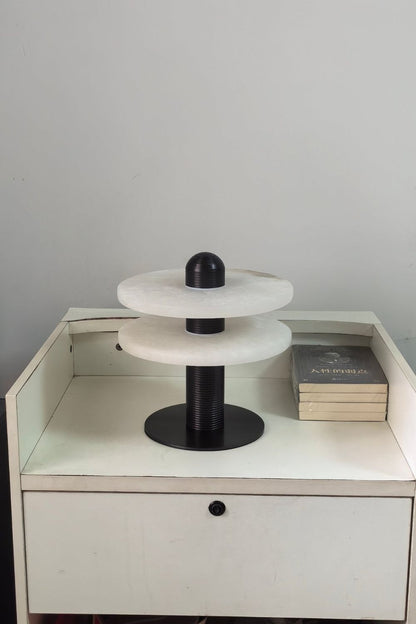 rbit Alabaster Disc Table Lamp - view 4 | vexalamps
