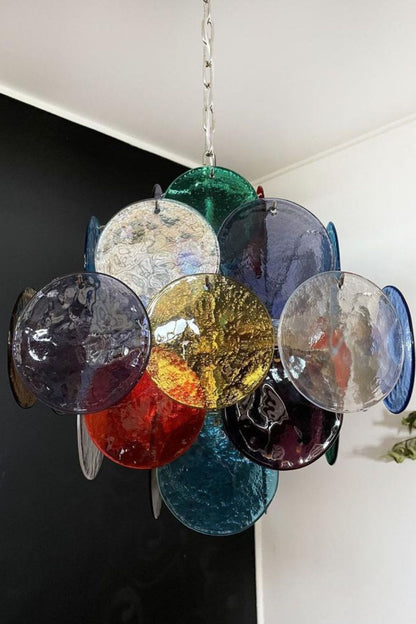 Art Glass Disc Pendant Light - view 5 | vexalamps