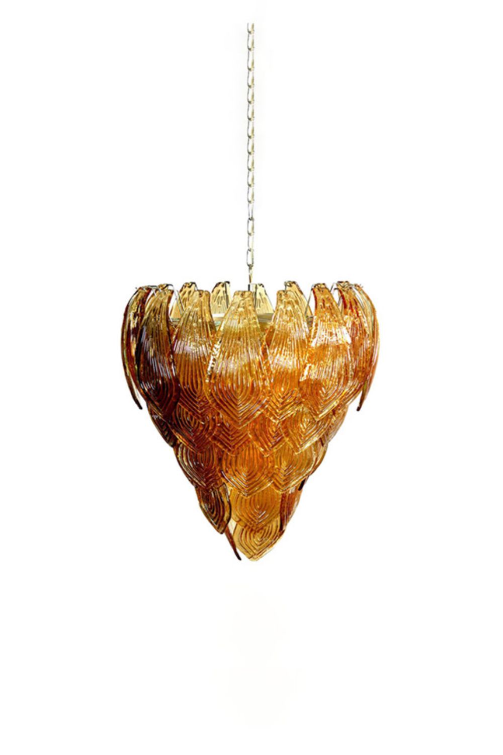 Art Style Amber Felci Glass Chandelier | vexalamps