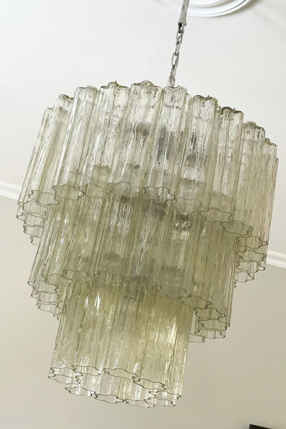 Amber Honey Art Glass Tube Chandelier - view 11 | vexalamps