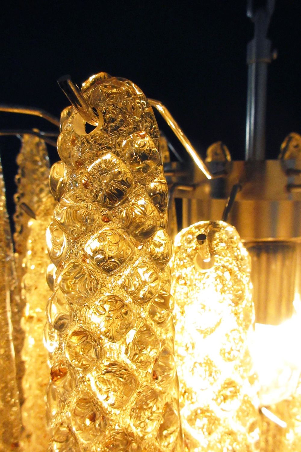Art Handcrafted Golden Glass Chandelier - view 12 | vexalamps