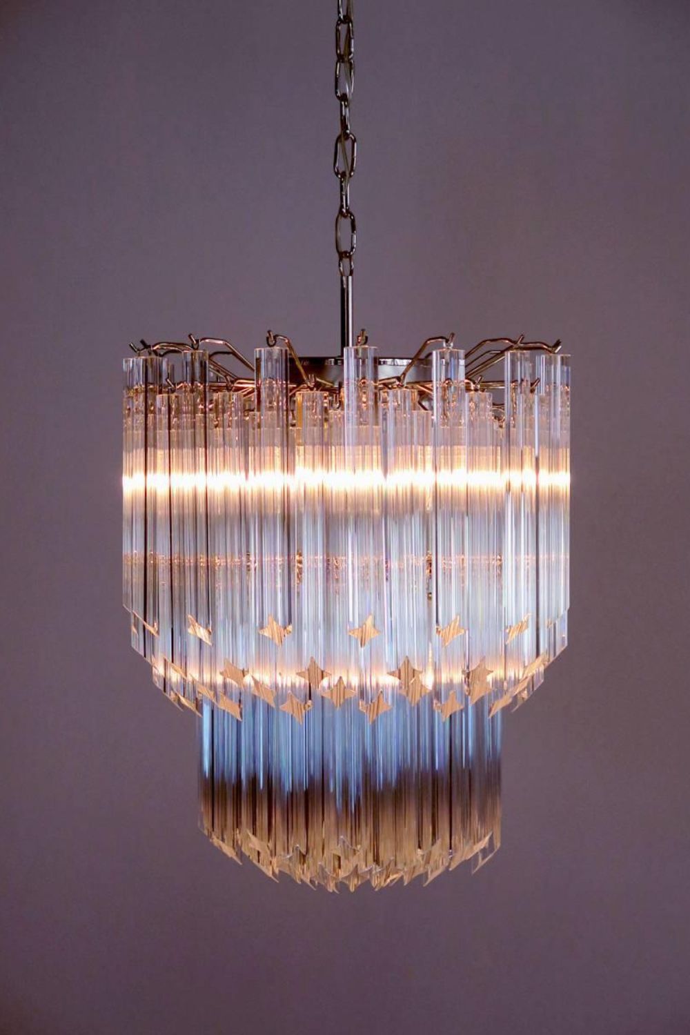 Venini Style Art Quadriedri Chandelier - view 3 | vexalamps