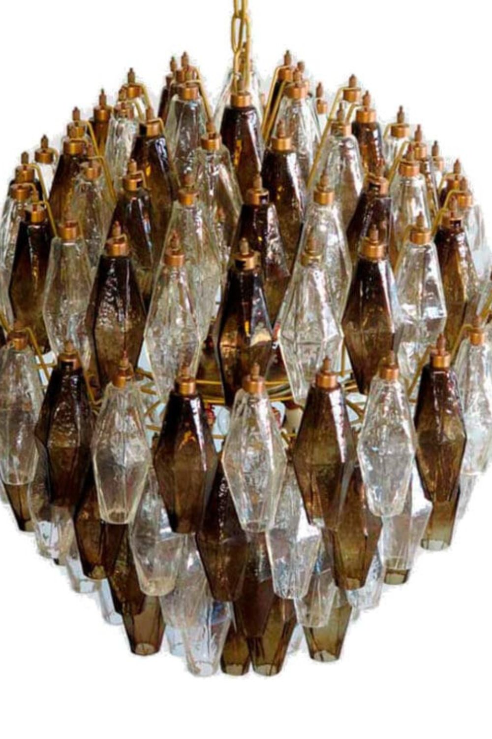 Art Poliedri Smoked Globe Chandelier - view 8 | vexalamps