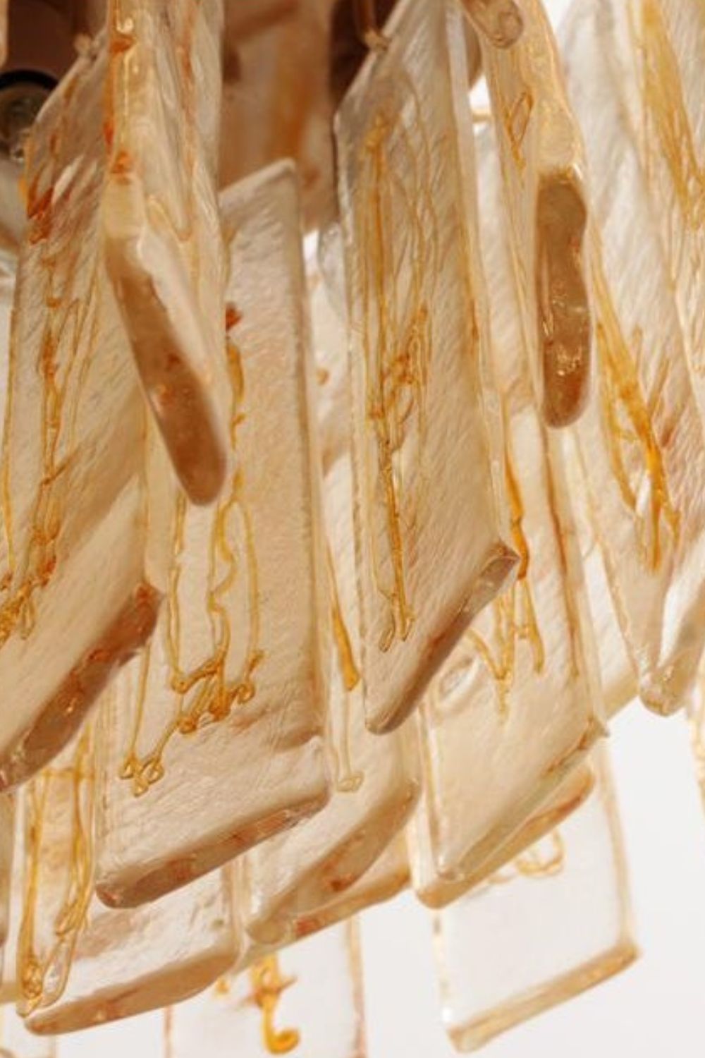 Amber Art Glass Tiered Chandelier - view 15 | vexalamps