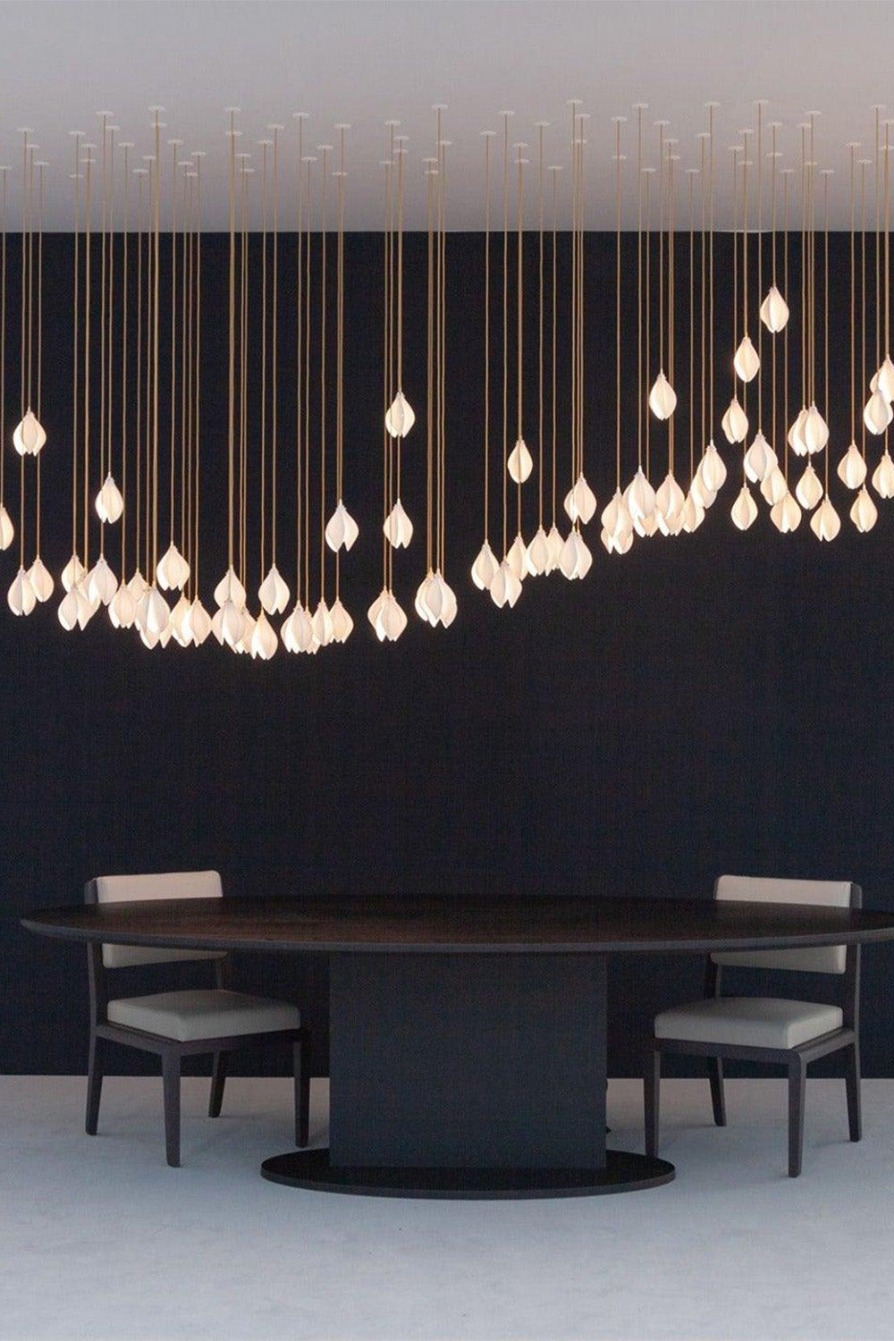 Gold Stem Ceramic Flower Chandelier - view 16 | vexalamps