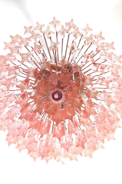Venetian Pink Crystal Tube Art Chandelier - view 10 | vexalamps