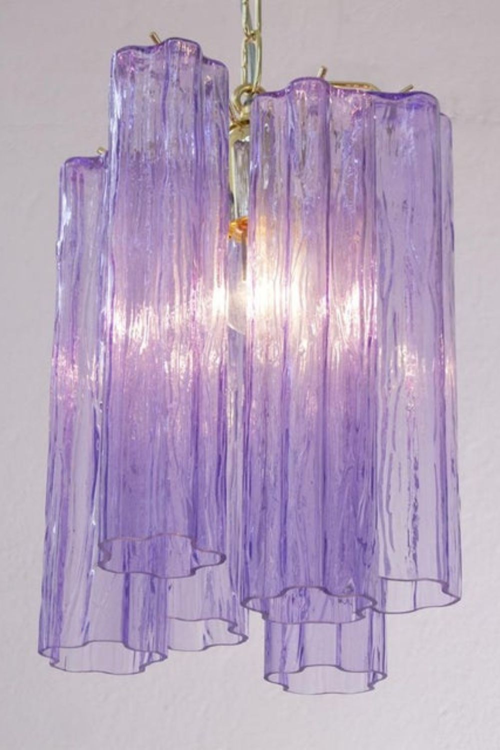 Italian Art Style Purple Tronchi Chandelier - view 4 | vexalamps