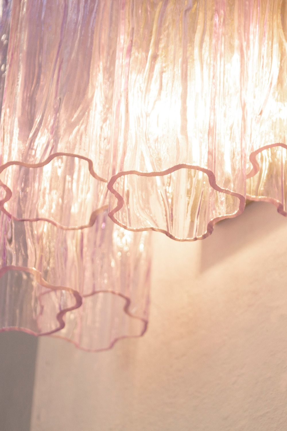 Handcrafted Art Violet Glass Wall Lamp - view 9 | vexalamps