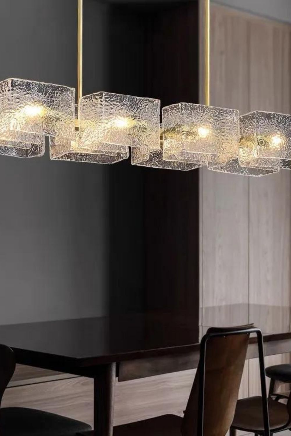 long water ripple Chandelier - view 3 | vexalamps