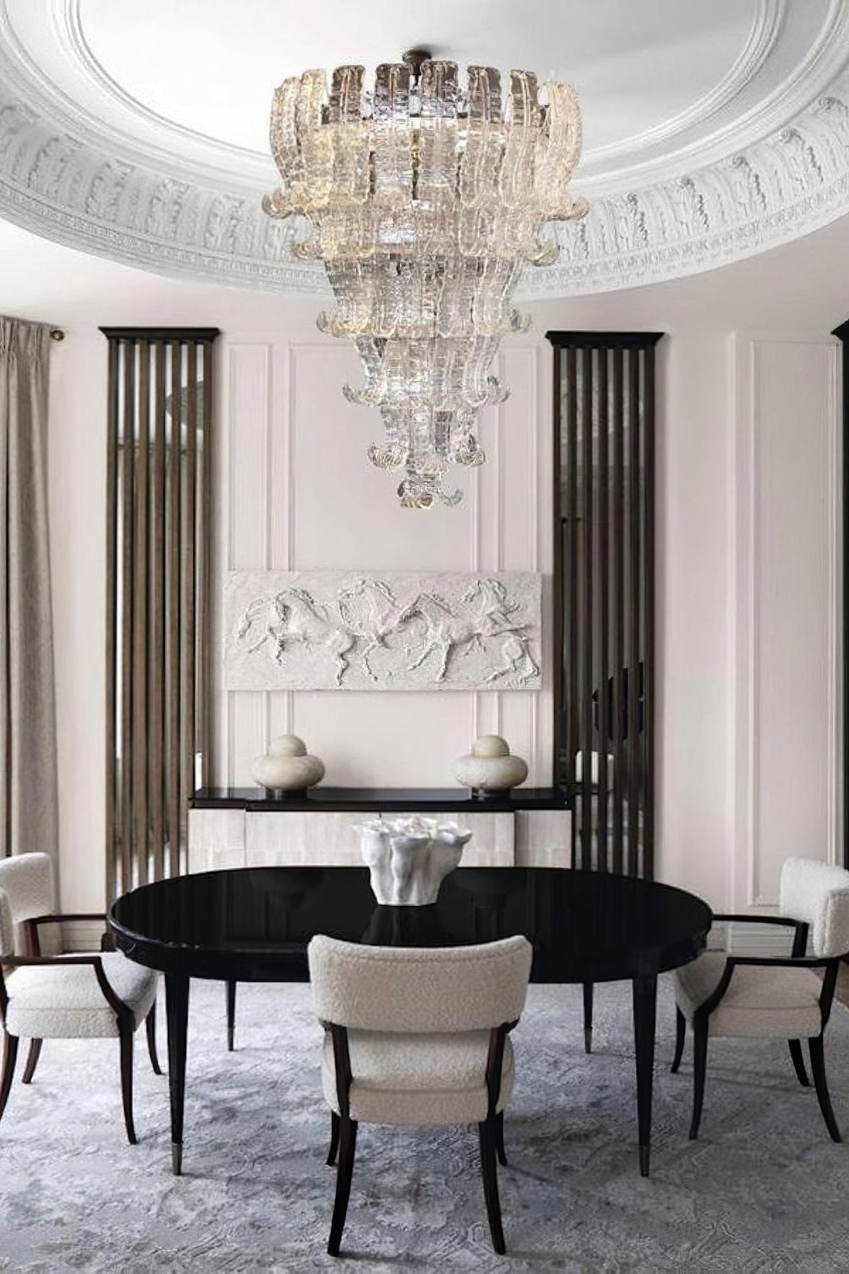 Grand Art Felci Leaf Glass Chandelier - view 4 | vexalamps