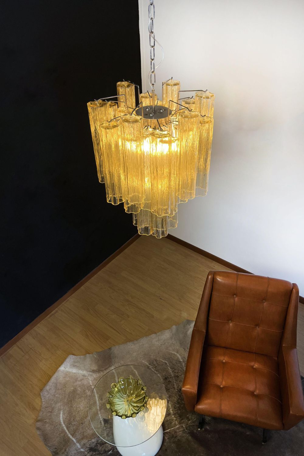 Amber Art Crystal Tube Chandelier - view 9 | vexalamps