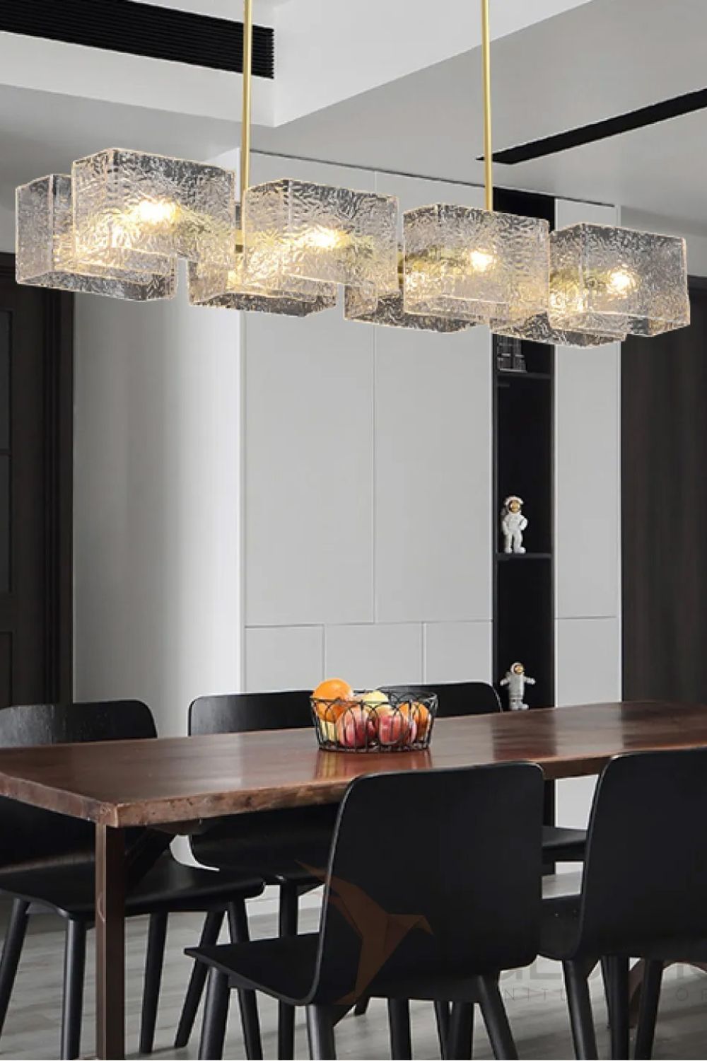long water ripple Chandelier - view 4 | vexalamps