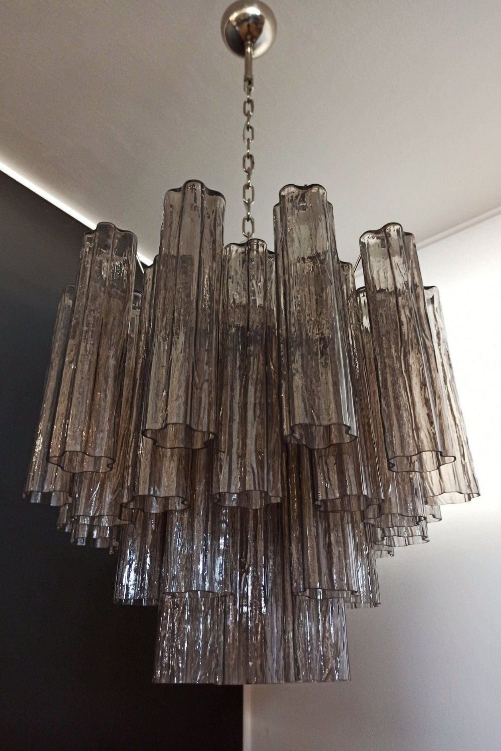 Smoked Art Glass 36-Tube Chandelier - view 6 | vexalamps
