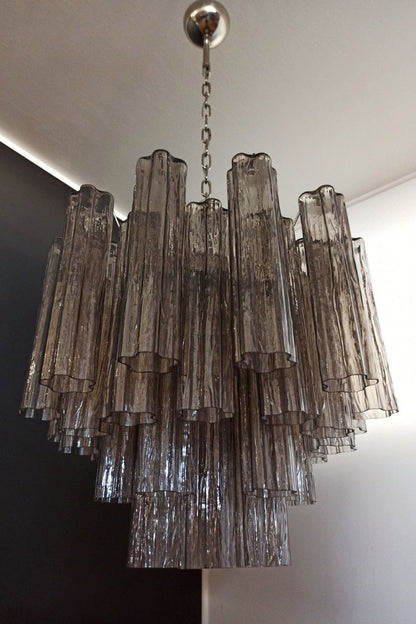 Smoked Art Glass 36-Tube Chandelier - view 6 | vexalamps