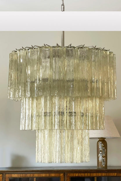 Amber Honey Art Glass Tube Chandelier - view 5 | vexalamps