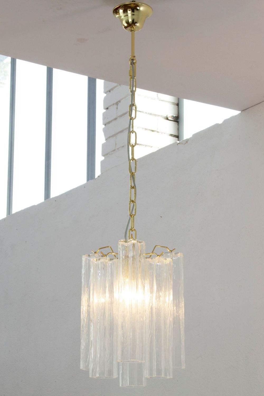 Clear Glass Tronchi Suspension Lamp - view 2 | vexalamps