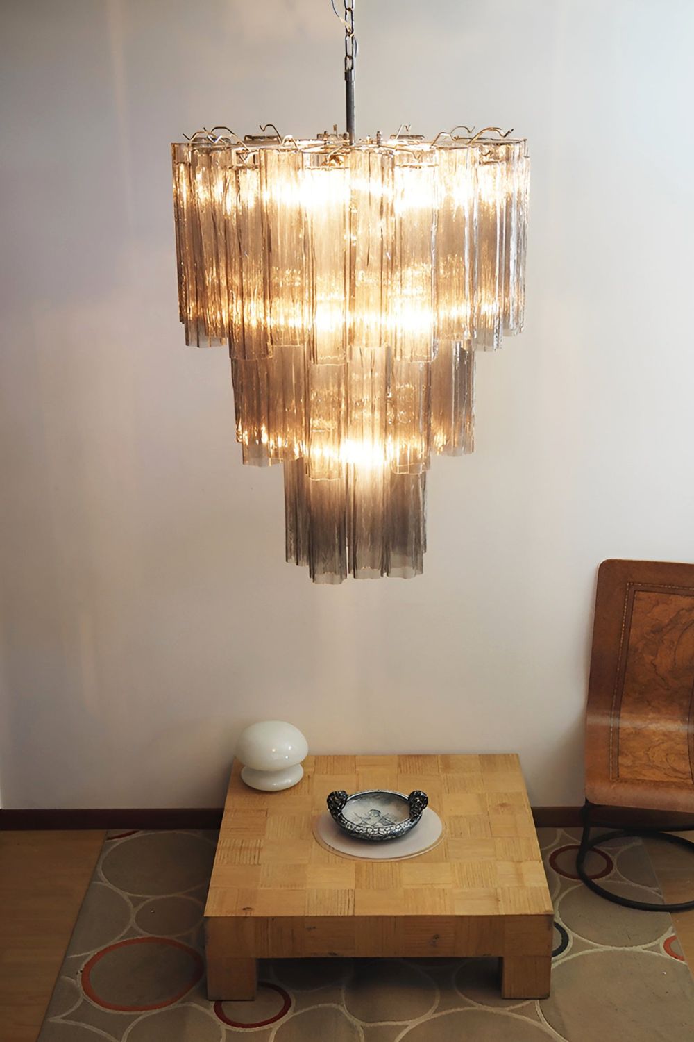 Smoked three-tier Art chandelier - view 4 | vexalamps