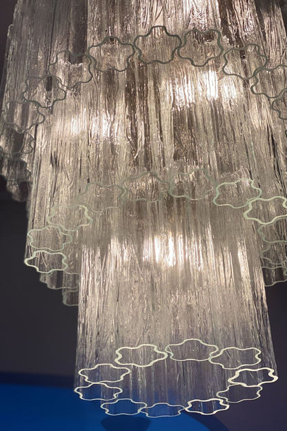 52-Tube Clear Art Glass Chandelier - view 10 | vexalamps